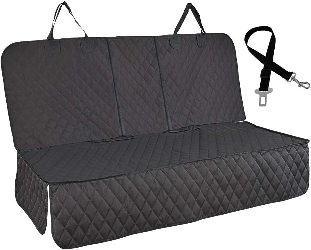 Premium Waterproof Dog Car Seat Cover with Side Flaps for Cars, Trucks, and SUVs - Non-Slip Backseat Protection
