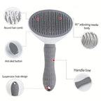 One-Click Pet Hair Removal Comb for Effortless Grooming of Dogs and Cats - Automatic Floating Slicker Brush