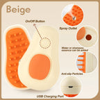 3-in-1 Electric Pet Grooming Brush with Steam, Spray, and Massage Functions for Cats and Dogs