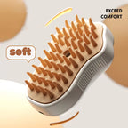 3-in-1 Electric Pet Grooming Brush with Steam, Spray, and Massage Functions for Cats and Dogs