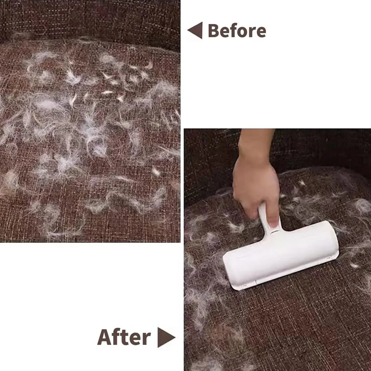 Pet Hair Remover Roller - Effortless Self-Cleaning Fur Removal Tool for Dogs & Cats - Ideal for Furniture Cleaning