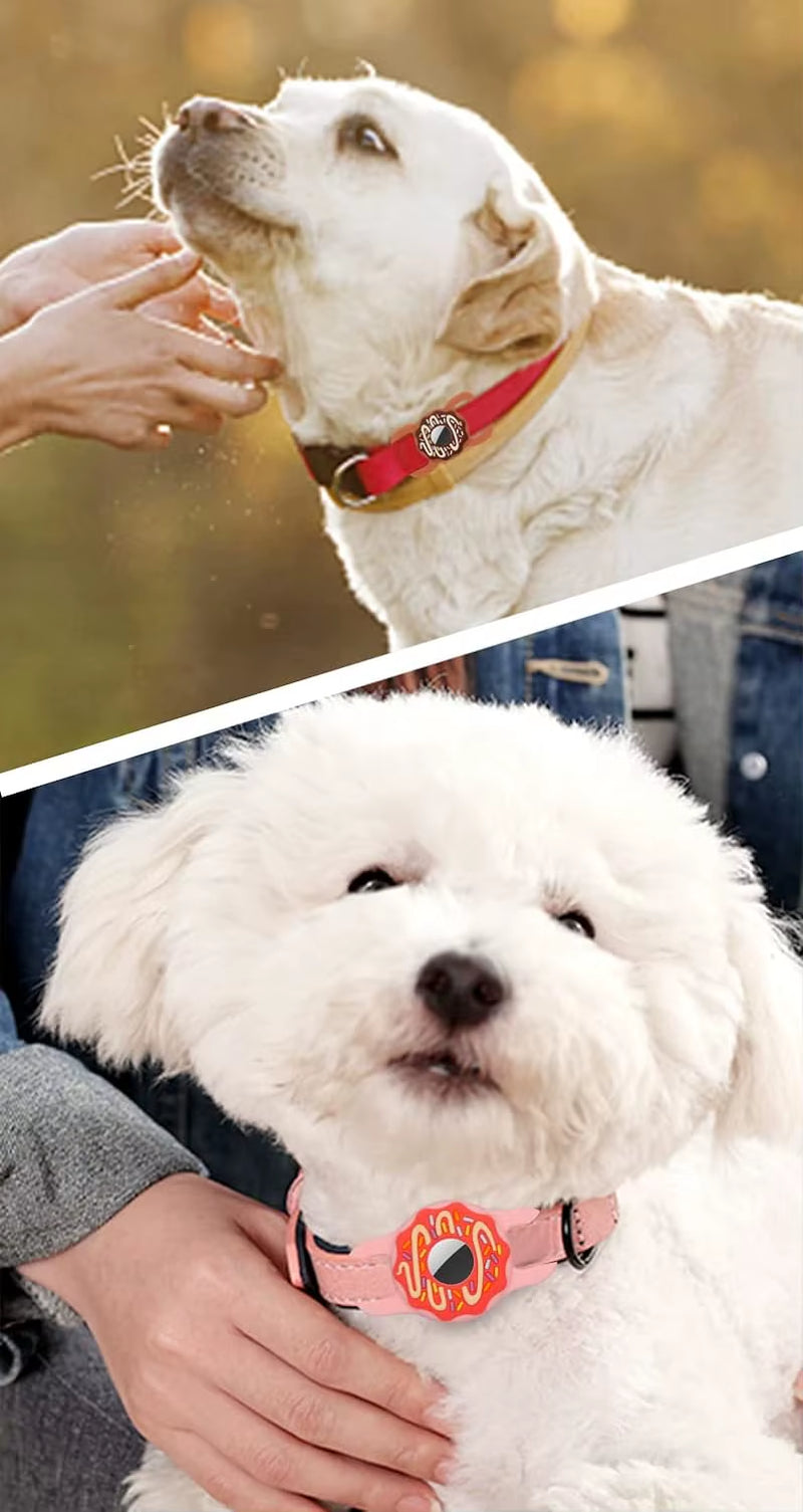 1/2 Inch AirTag Cat and Dog Collar Holder, Anti-Lost Pet Collar Case Compatible with 3/8", 1/2", and 5/8" Collars