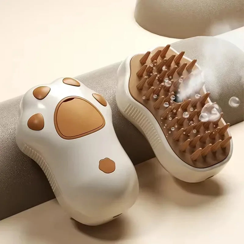 3-in-1 Electric Pet Grooming Brush with Steam, Spray, and Massage Functions for Cats and Dogs
