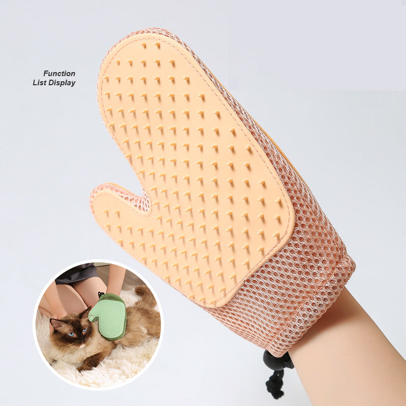 2-in-1 Floating Pet Hair Removal Gloves for Dogs and Cats - Effortless Grooming and Cleaning!