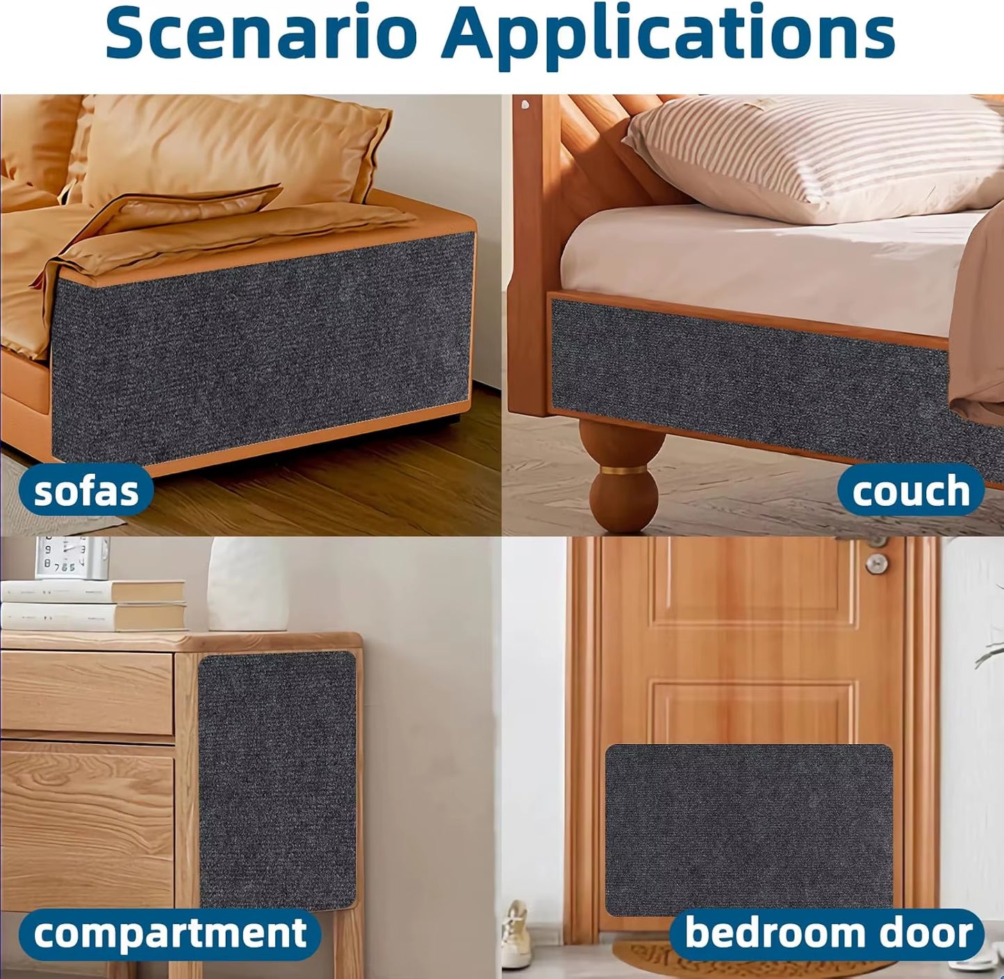 Cat Scratch Protection Mat for Sofas - Self-Adhesive Climbing Frame and Scratch Board for Cats