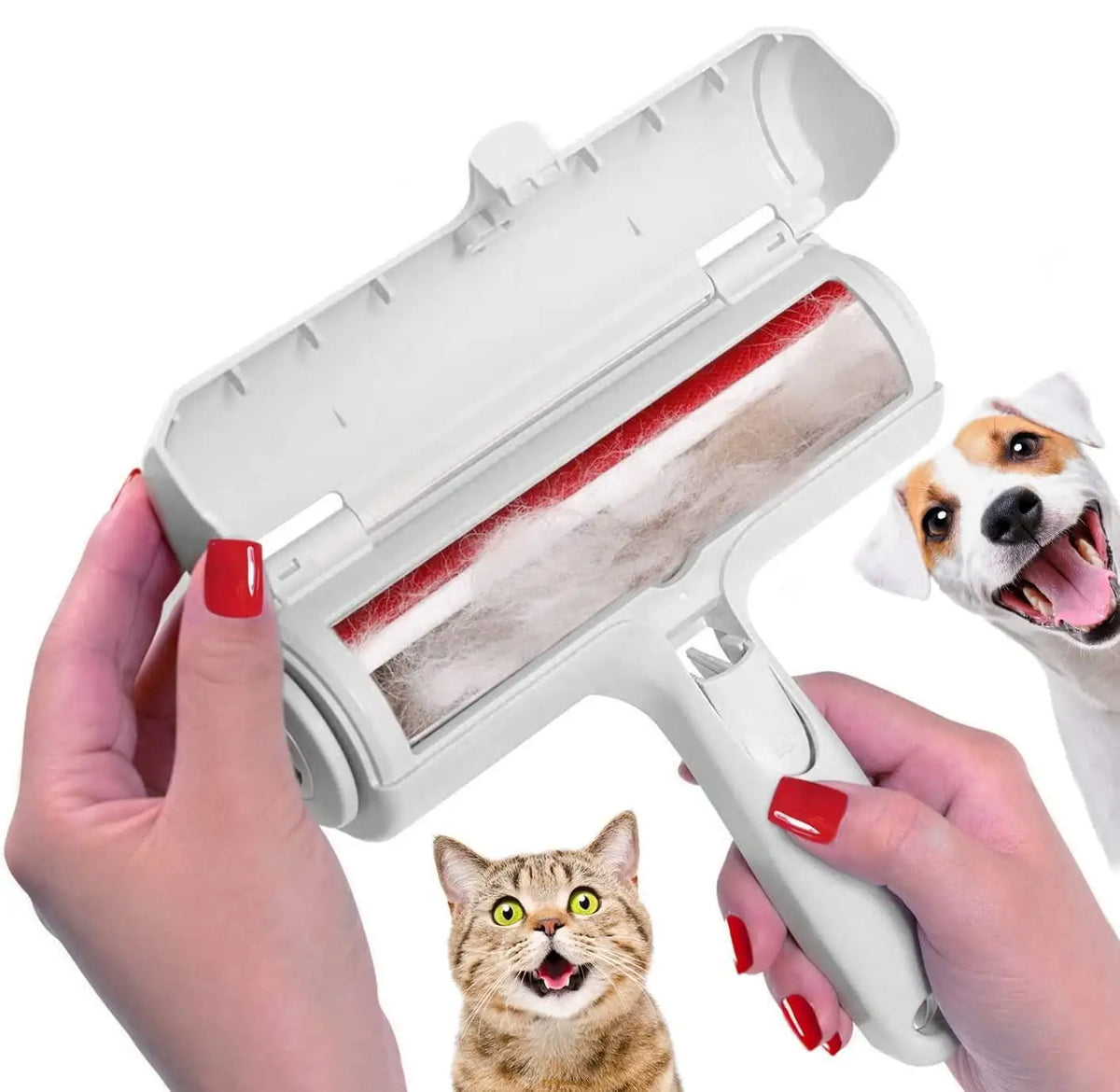 Pet Hair Remover Roller - Effortless Self-Cleaning Fur Removal Tool for Dogs & Cats - Ideal for Furniture Cleaning