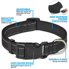Adjustable Reflective Nylon Pet Collar for Dogs and Cats - Anti-Slip, Anti-Choke, Durable Walking Accessory