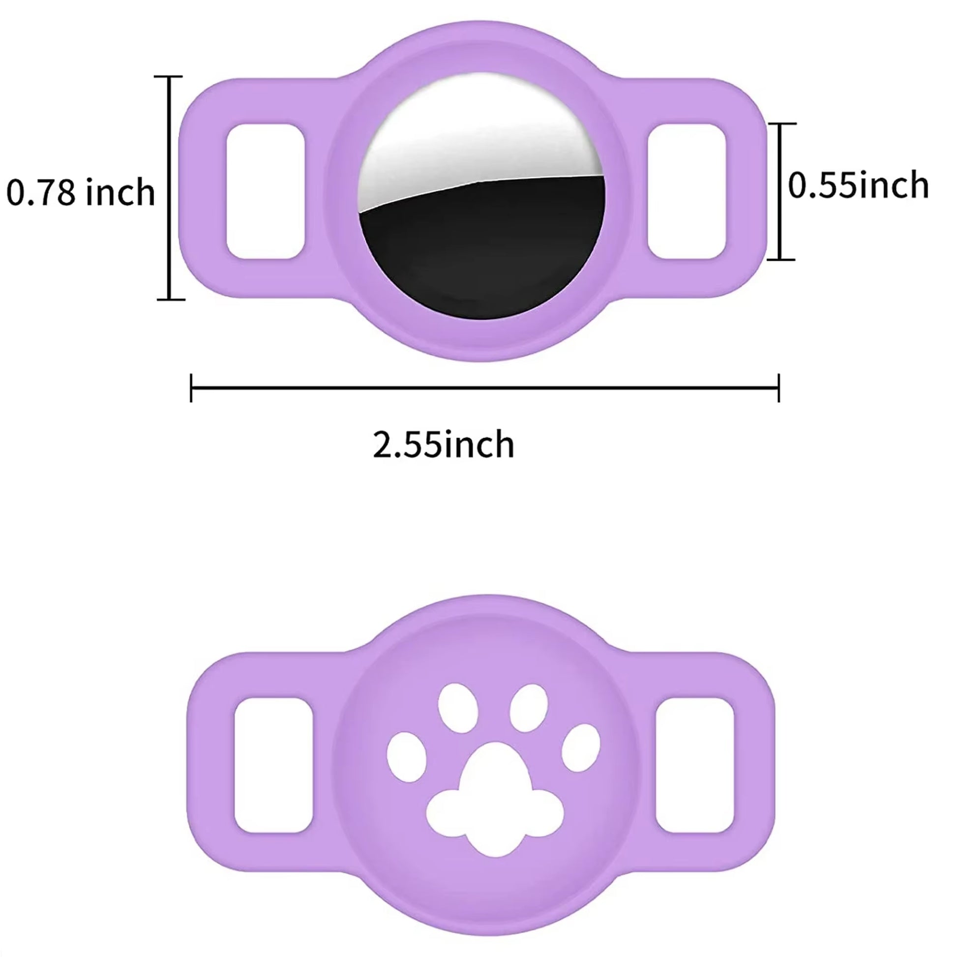 1/2 Inch AirTag Cat and Dog Collar Holder, Anti-Lost Pet Collar Case Compatible with 3/8", 1/2", and 5/8" Collars