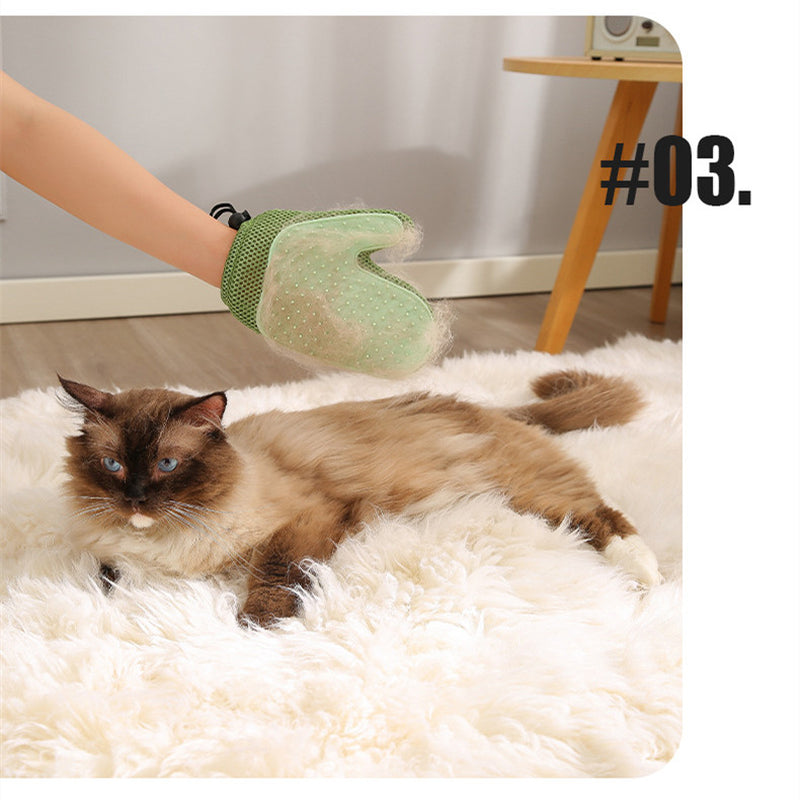 2-in-1 Floating Pet Hair Removal Gloves for Dogs and Cats - Effortless Grooming and Cleaning!