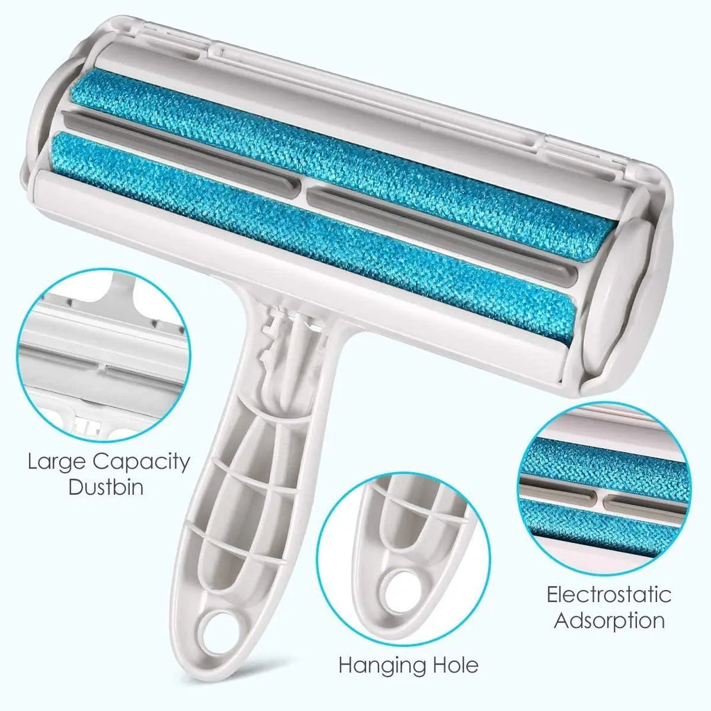 Pet Hair Remover Roller - Effortless Self-Cleaning Fur Removal Tool for Dogs & Cats - Ideal for Furniture Cleaning