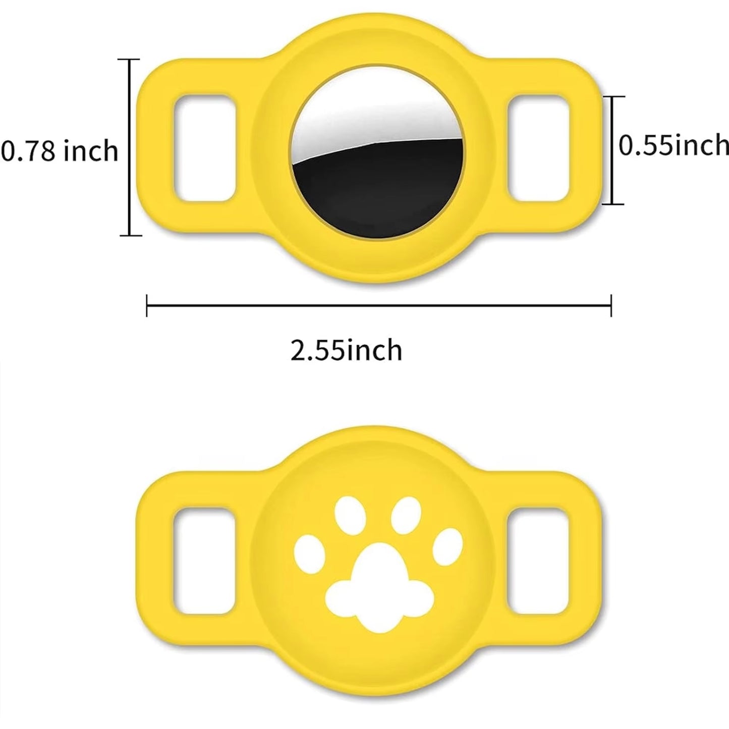 1/2 Inch AirTag Cat and Dog Collar Holder, Anti-Lost Pet Collar Case Compatible with 3/8", 1/2", and 5/8" Collars
