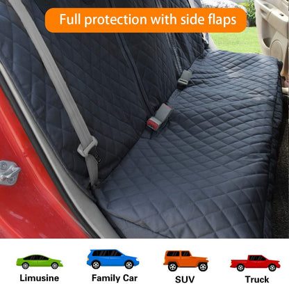Premium Waterproof Dog Car Seat Cover with Side Flaps for Cars, Trucks, and SUVs - Non-Slip Backseat Protection