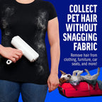 Pet Hair Remover Roller - Effortless Self-Cleaning Fur Removal Tool for Dogs & Cats - Ideal for Furniture Cleaning