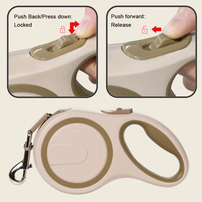 Durable Nylon Retractable Leash for Large Dogs - Automatic Extending Walking Lead