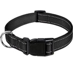 Adjustable Reflective Nylon Pet Collar for Dogs and Cats - Anti-Slip, Anti-Choke, Durable Walking Accessory