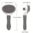 One-Click Pet Hair Removal Comb for Effortless Grooming of Dogs and Cats - Automatic Floating Slicker Brush