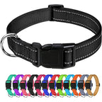 Adjustable Reflective Nylon Pet Collar for Dogs and Cats - Anti-Slip, Anti-Choke, Durable Walking Accessory