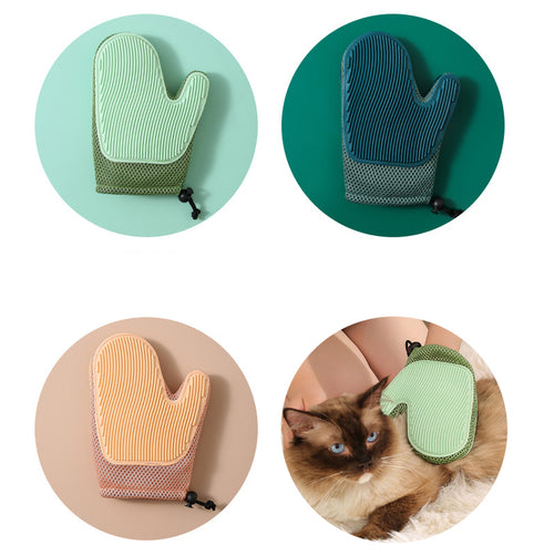 2-in-1 Floating Pet Hair Removal Gloves for Dogs and Cats - Effortless Grooming and Cleaning!