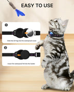 Breakaway Cat Collar with Airtag Holder - 2 Pack Reflective Waterproof Design with Bell, Adjustable 8-12 Inches, Lightweight and Comfortable Tracking Solution