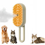 3-in-1 Electric Pet Grooming Brush with Steam, Spray, and Massage Functions for Cats and Dogs