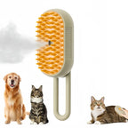 3-in-1 Cat & Dog Pet Spray Massage Brush - Steam Spray, Hair Removal, and Bath Comb with One-Button Operation