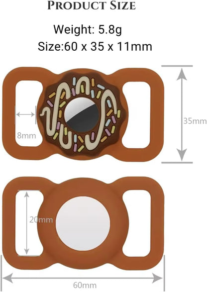 1/2 Inch AirTag Cat and Dog Collar Holder, Anti-Lost Pet Collar Case Compatible with 3/8", 1/2", and 5/8" Collars