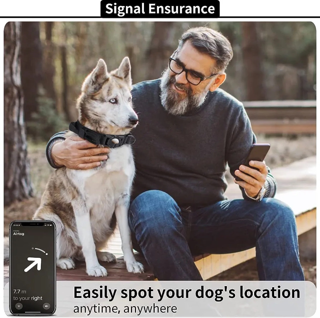 Waterproof Airtag Protective Cover for Dog Collars