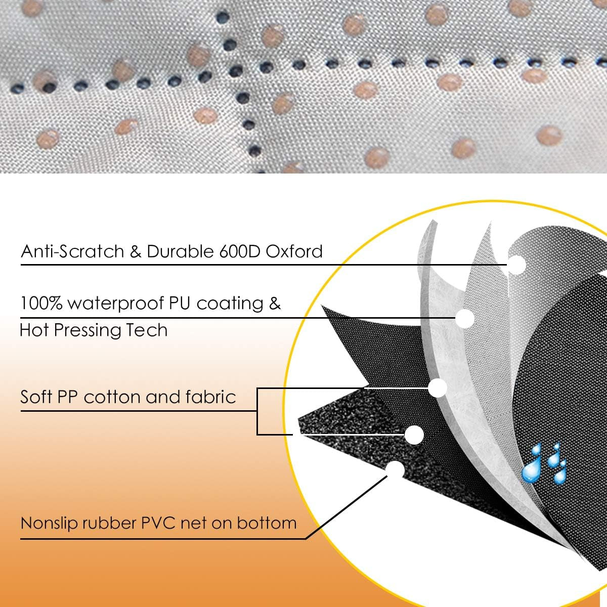 Premium Waterproof Dog Car Seat Cover with Side Flaps for Cars, Trucks, and SUVs - Non-Slip Backseat Protection
