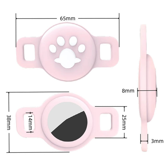 1/2 Inch AirTag Cat and Dog Collar Holder, Anti-Lost Pet Collar Case Compatible with 3/8", 1/2", and 5/8" Collars