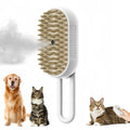 3-in-1 Cat & Dog Pet Spray Massage Brush - Steam Spray, Hair Removal, and Bath Comb with One-Button Operation
